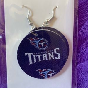 NFL Tennesse Titans faux vinyl leather earrings